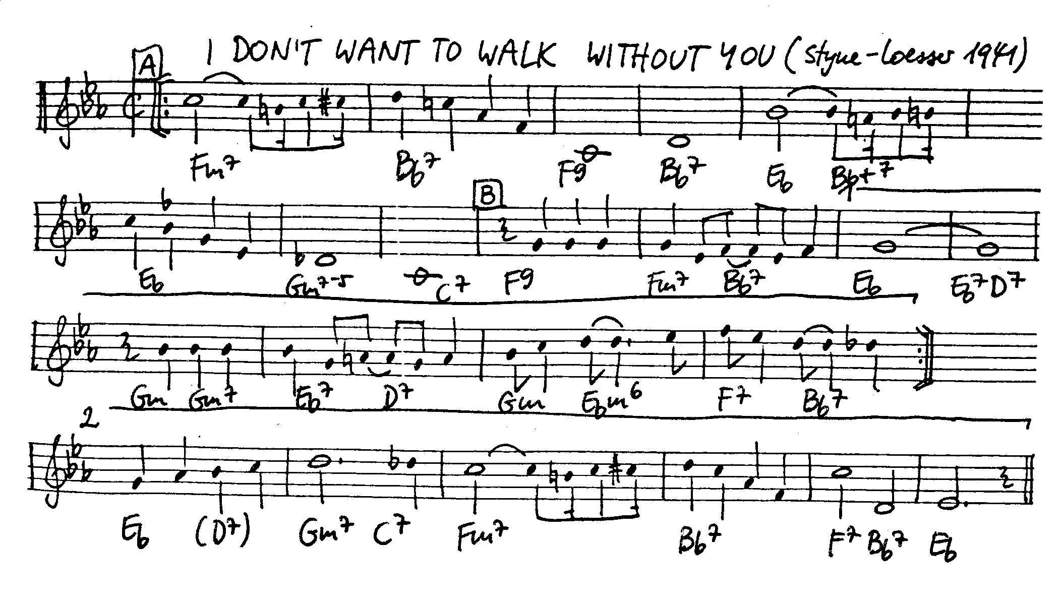 i don't want to walk without you leadsheet – book us for your next 20s or gatsby event